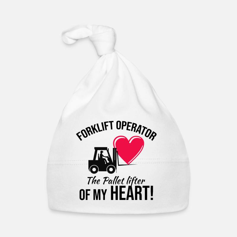 Forklift Operator Driver Valentine’s Day Funny Organic Baby Cap