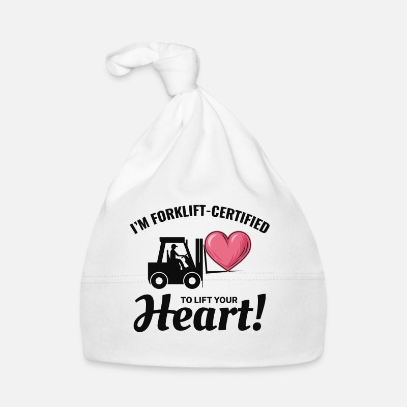 Forklift Operator Driver Valentine’s Day Funny Organic Baby Cap