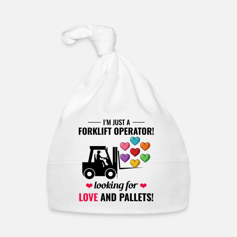 Forklift Operator Driver Valentine’s Day Funny Organic Baby Cap