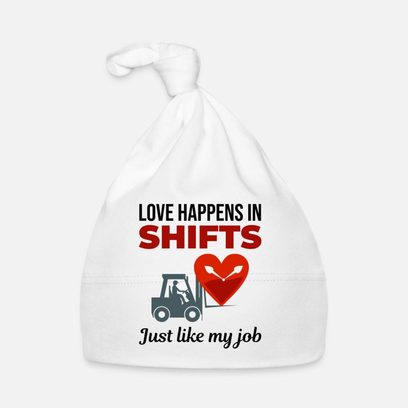 Forklift Operator Driver Valentine’s Day Funny Organic Baby Cap