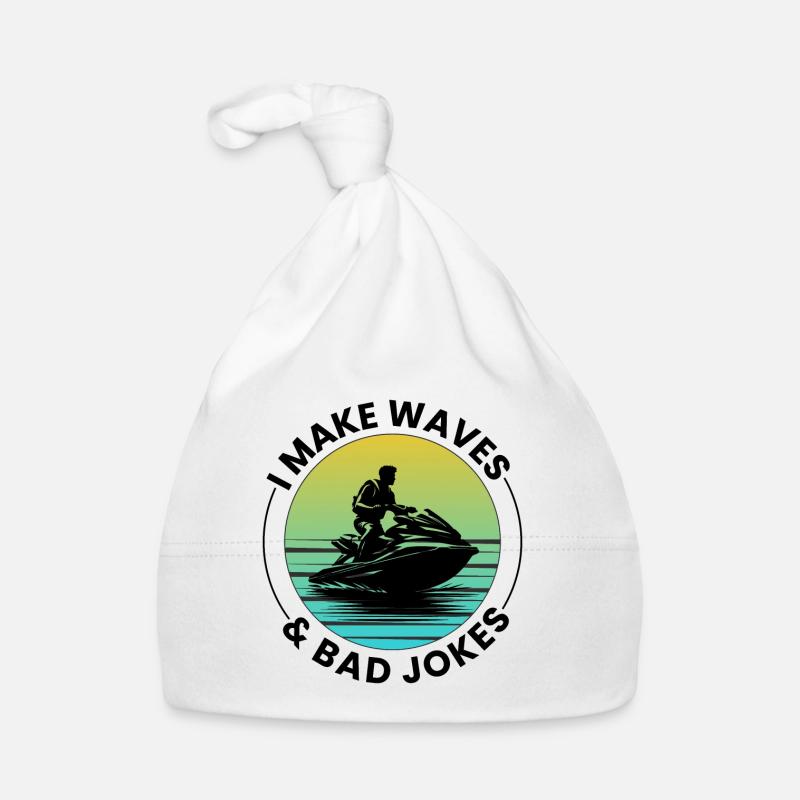 Je fais des vagues et des mauvaises blagues Jet Ski Bonnet bio Bébé
