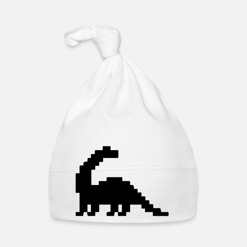 Dinosaure Brontosaure Pixel Bonnet bio Bébé