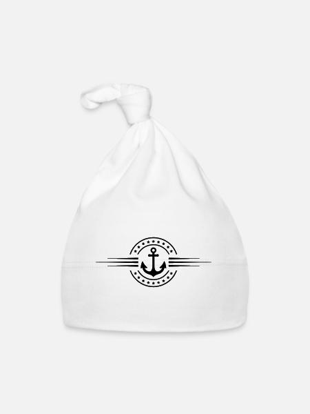 anker icon - Baby Bio-Mütze - Weiß - Vorne