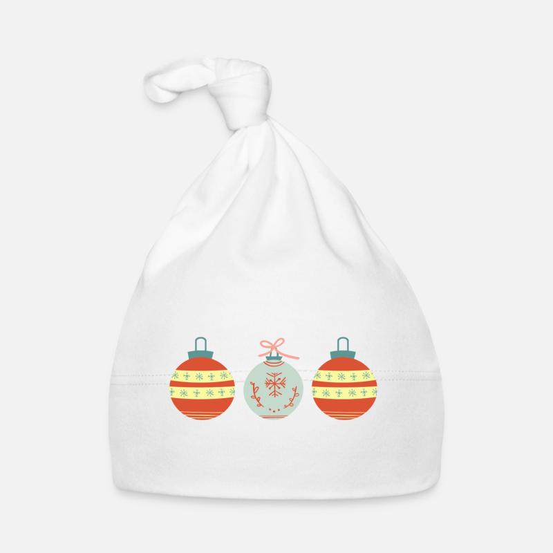 Weihnachtsbaumkugeln Baby Bio-Mütze