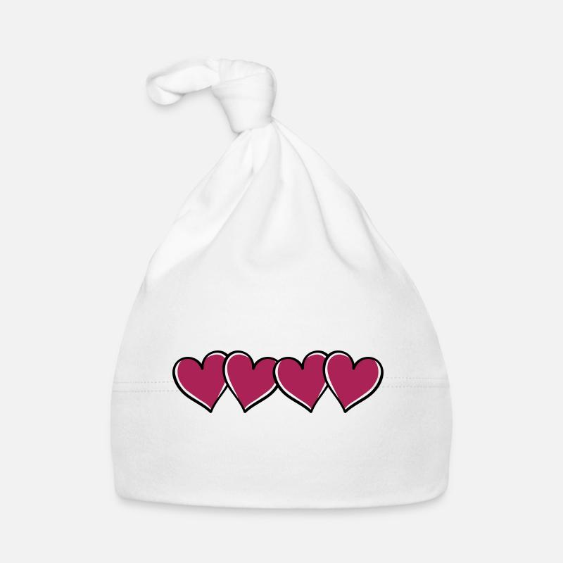 Symbol Hearts Organic Baby Cap