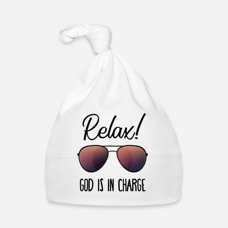 Relax! God is in charge Geschenk Baby Bio-Mütze