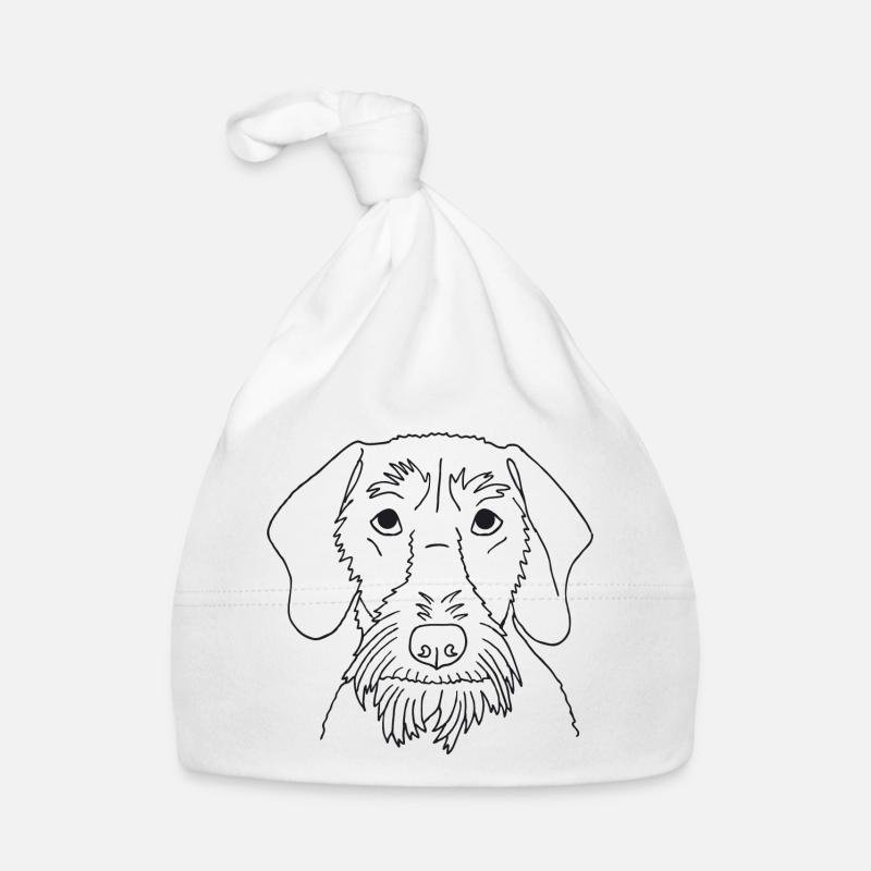 Rauhaardackel Baby Bio-Mütze