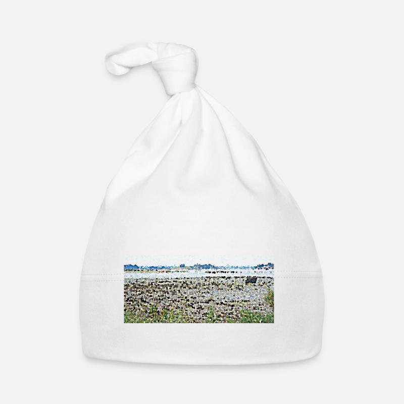 Low tide in Brittany Organic Baby Cap