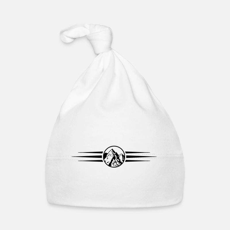 mountains icon line Organic Baby Cap