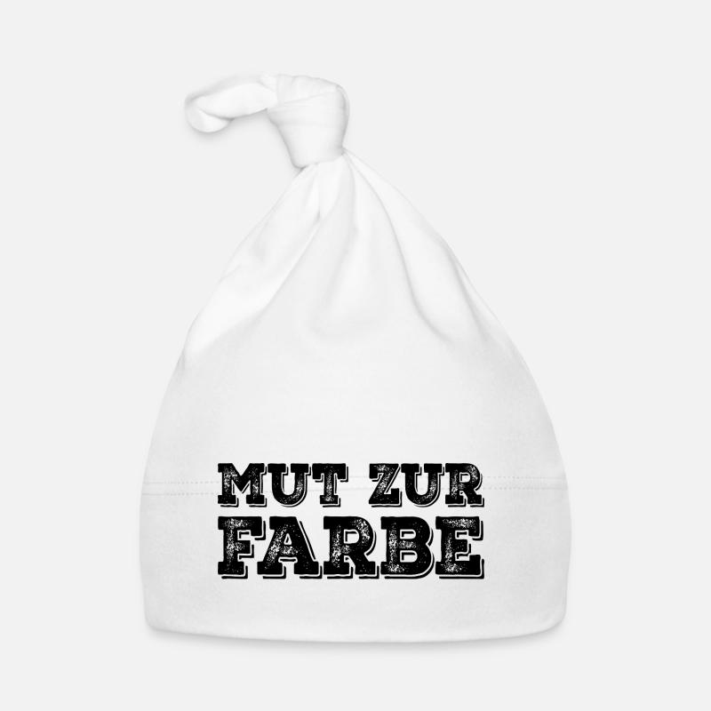 Schwarzer Humor Arbeit Witz mut zur farbe Baby Bio-Mütze