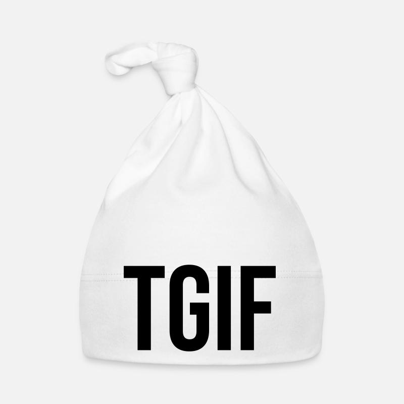 Cadeau de lettrage TGIF Bonnet bio Bébé