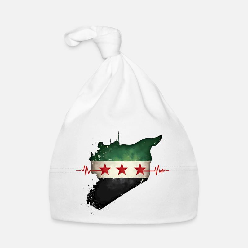 Drapeau Syrie - Drapeau Syrie Libre - Centre de table Bonnet bio Bébé