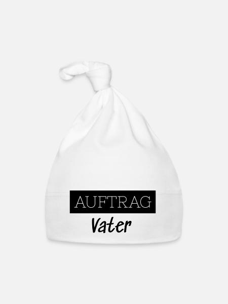 Order Father Family Funny Gift - Organic Baby Cap - white - Front
