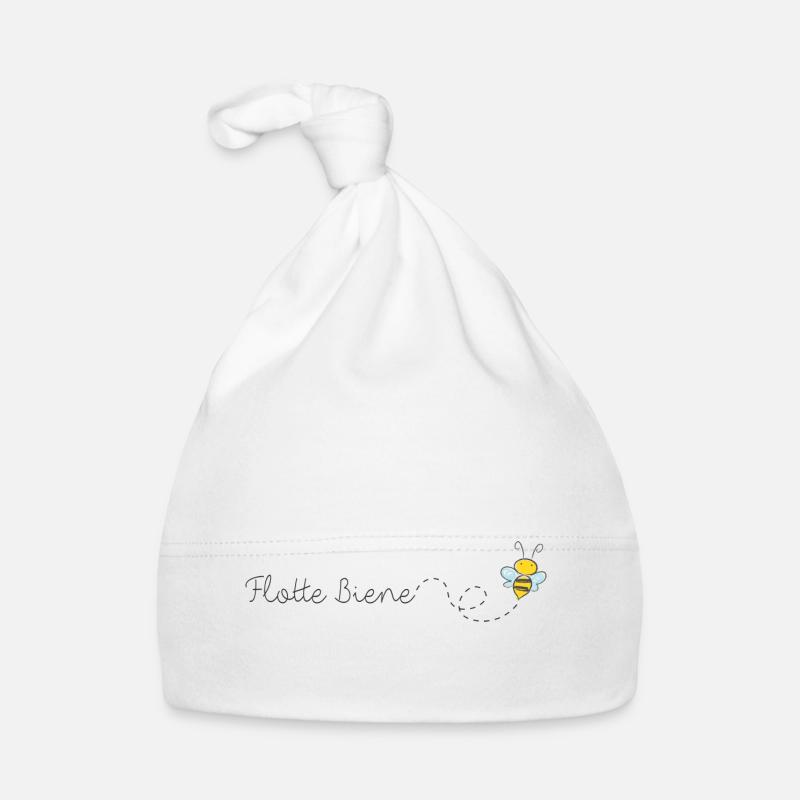 Brisk bee - Organic Baby Cap - white