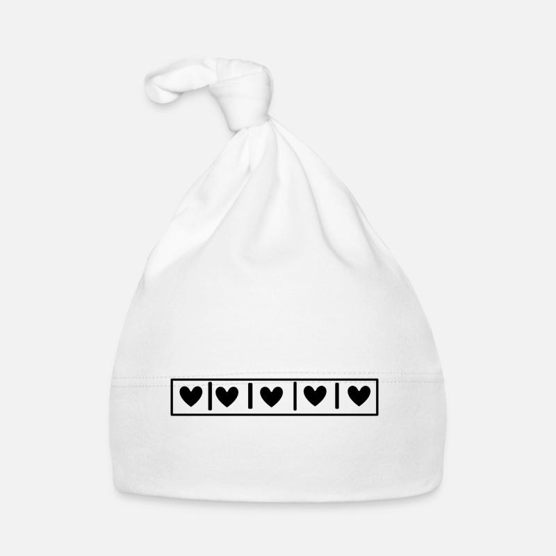 Heart Squares Organic Baby Cap