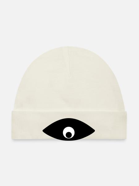Eye watching you - Organic Baby Cap - white - Front