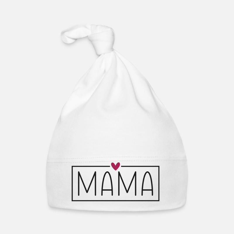 Mama - Rahmen mit Herz - Muttertag Geschenk Baby Bio-Mütze