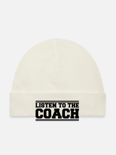 Coach Coach Tennis Coach Female Soccer Man Funny - Organic Baby Cap - white - Front