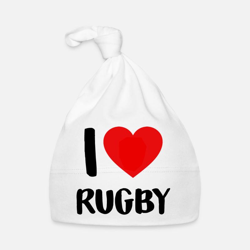 Ich liebe RUGBY Baby Bio-Mütze