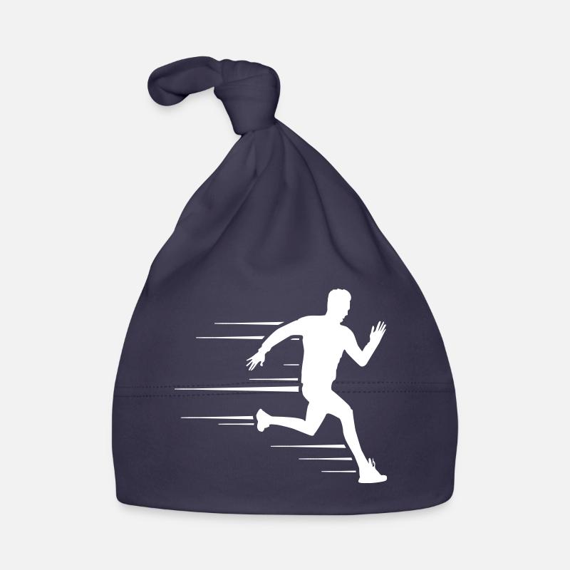 running running silhouette Organic Baby Cap