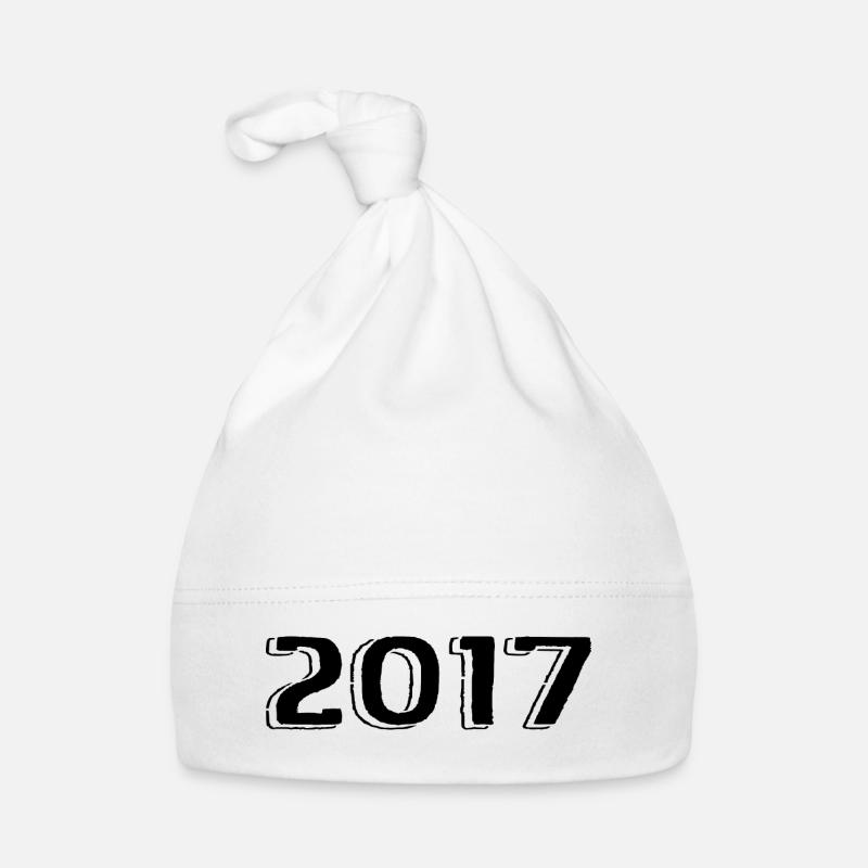 Millésime 2017 Naissance Anniversaire Rétro 2017 Bonnet bio Bébé