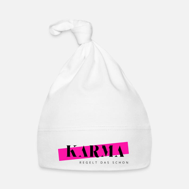 Le karma s’en occupe déjà - Bonnet bio Bébé - blanc