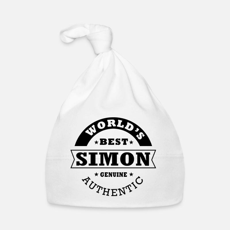 SIMON Tshirt personalized name Simon Organic Baby Cap