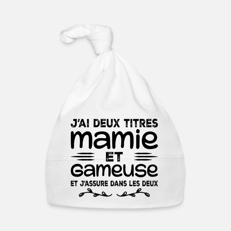 Zwei Titel Granny Gameuse | Geek | Großmutter Baby Bio-Mütze