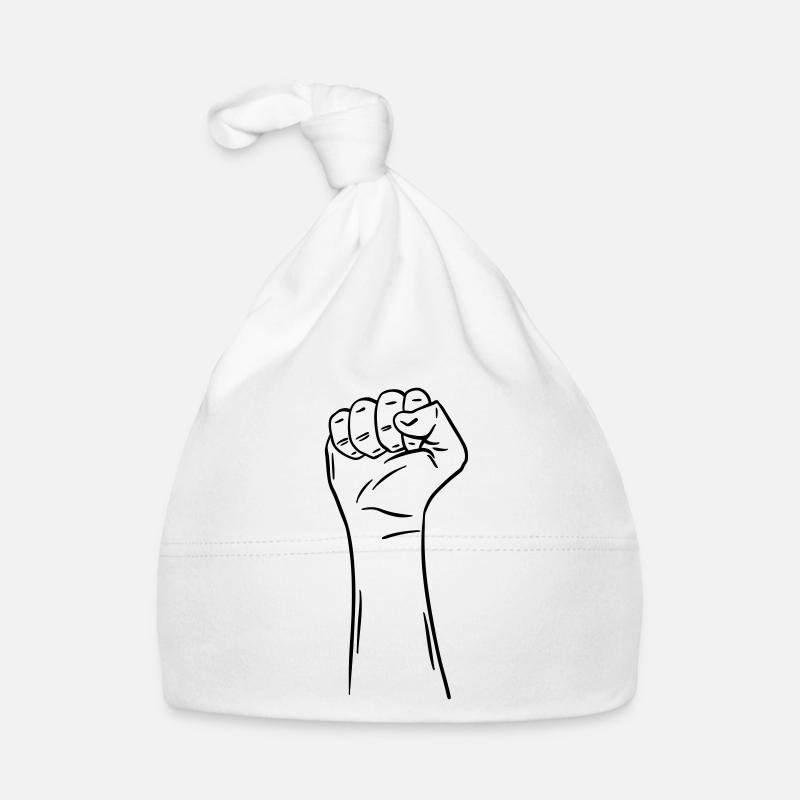 main poing 2 / poing / combat / protestation Bonnet bio Bébé