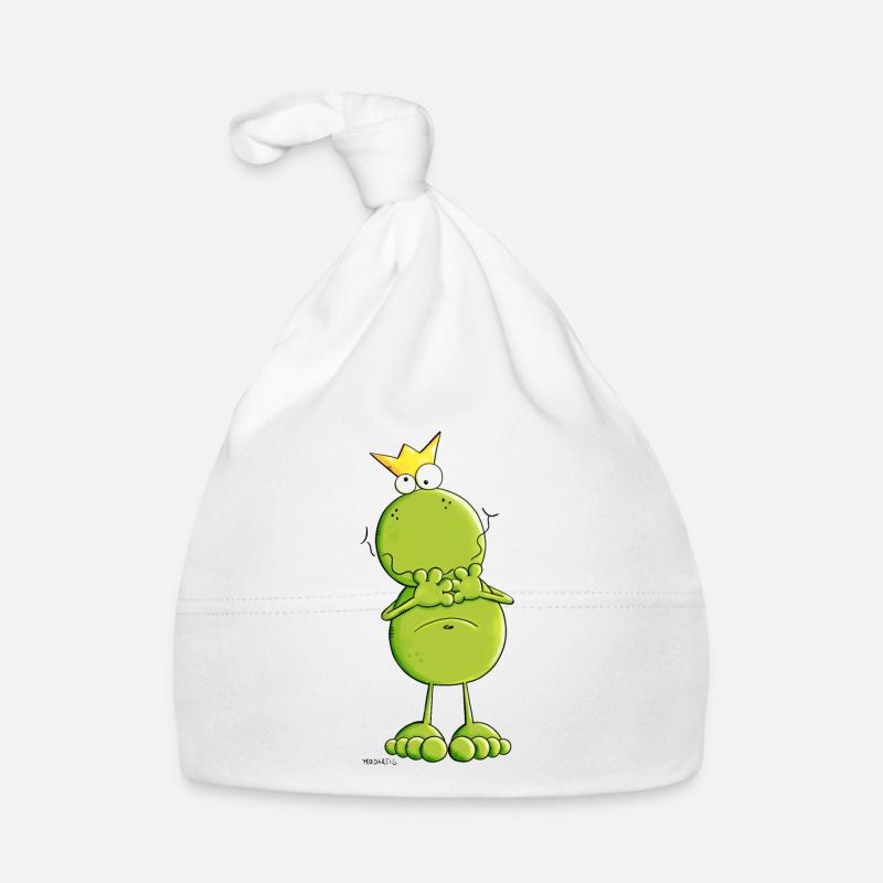 Frosch mit Krone Baby Bio-Mütze
