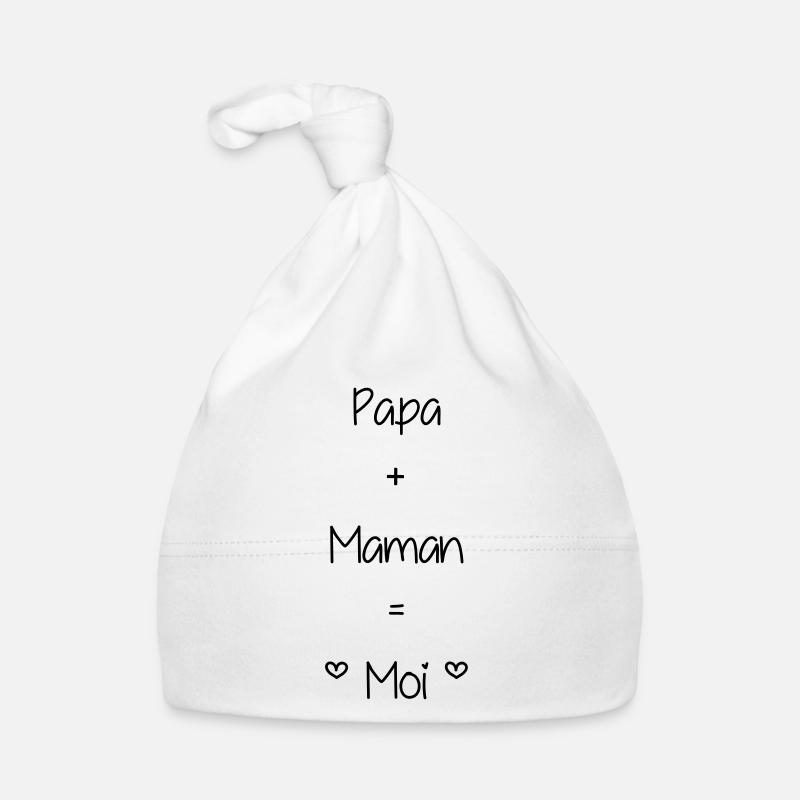 papa+maman=moi Bonnet bio Bébé