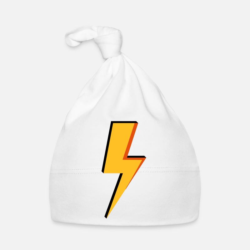 Blitz - Leistung - Strom - Baby Bio-Mütze - Weiß