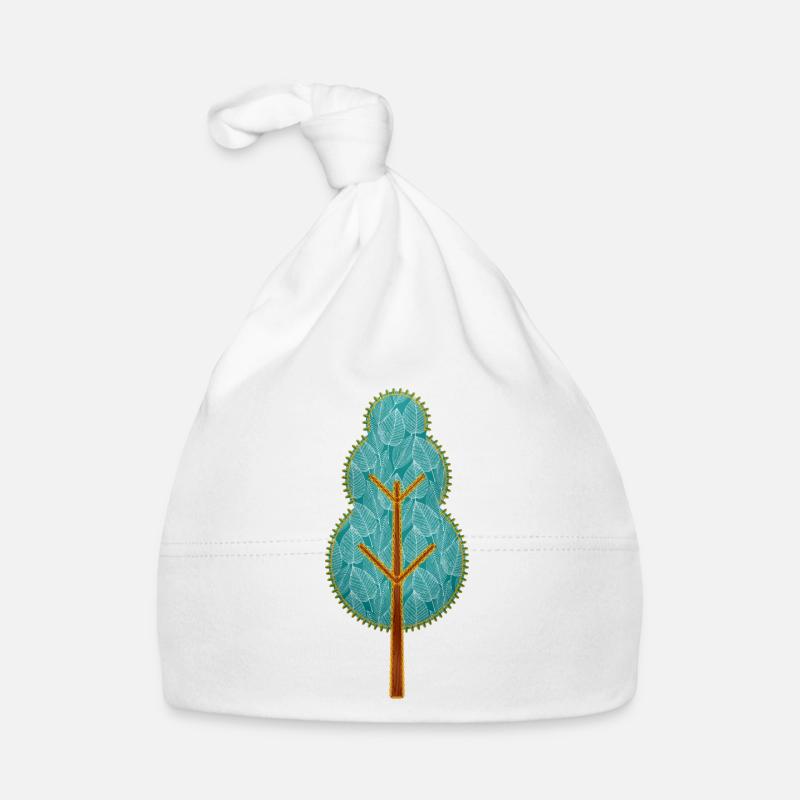 arbre - Bonnet bio Bébé - blanc