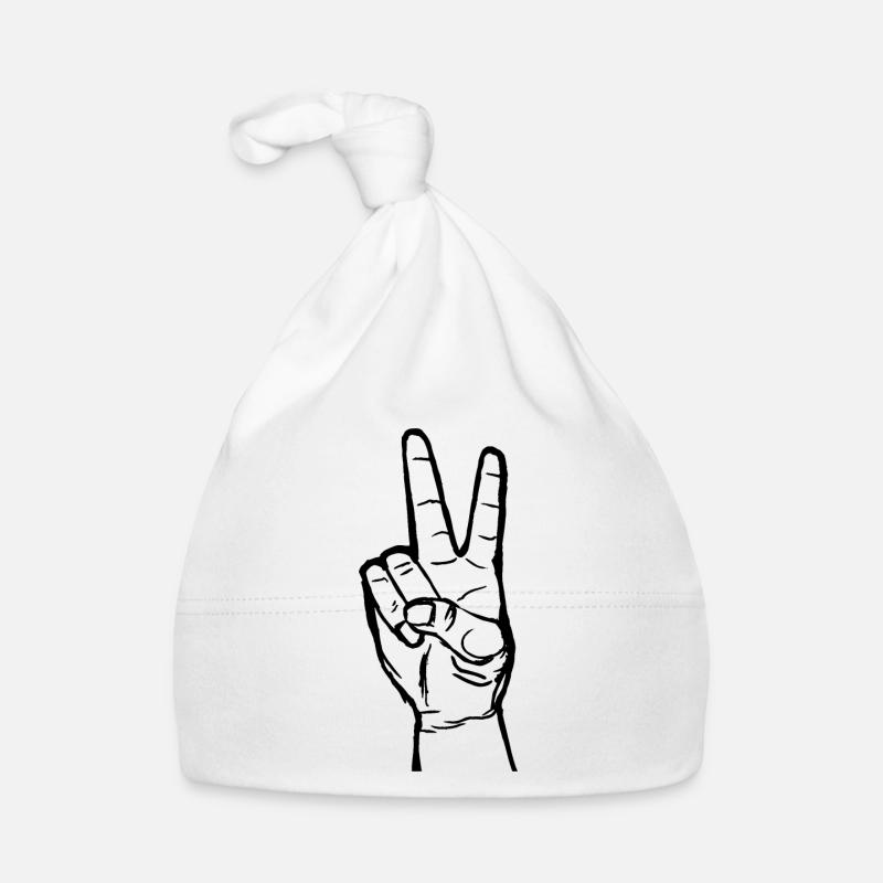 Victory-Zeichen Baby Bio-Mütze