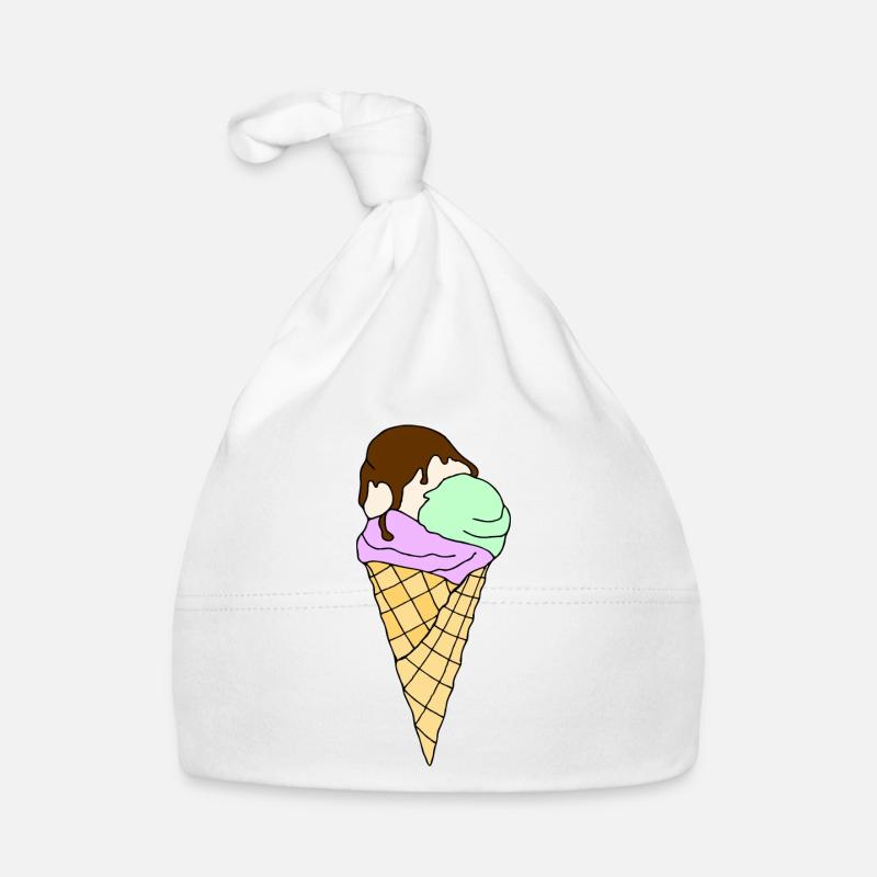 Eis - Baby Bio-Mütze - Weiß