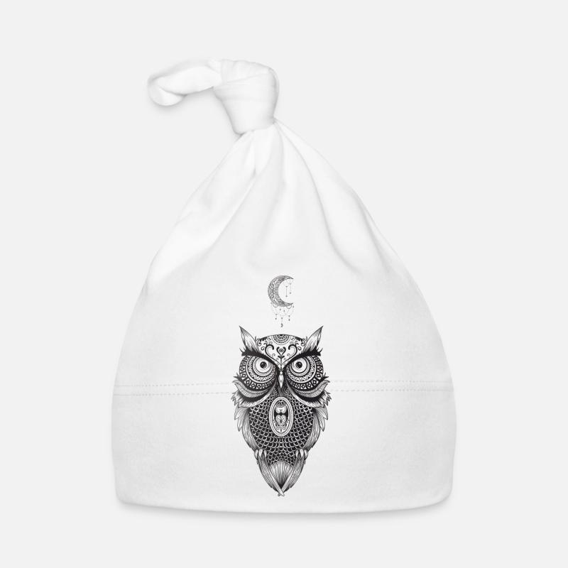Eule Mond Baby Bio-Mütze