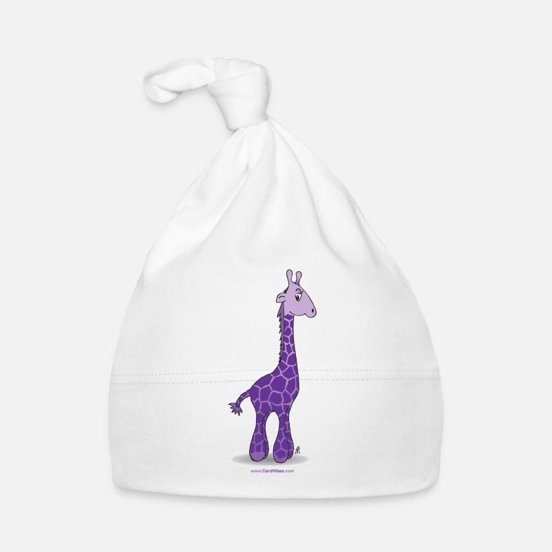 Girafe pourpre Bonnet bio Bébé
