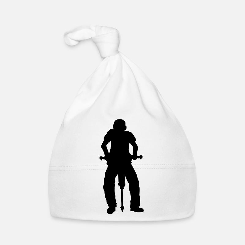 Ouvrier de la construction Jackhammer Silhouette Bonnet bio Bébé
