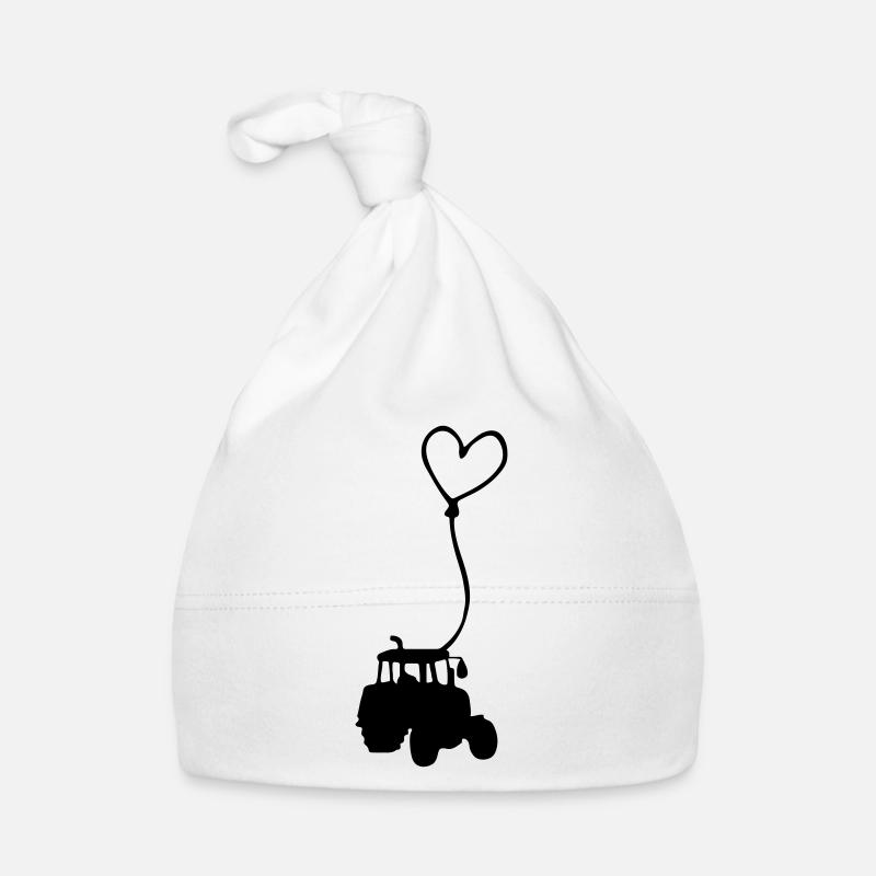 A heart for tractors Gift idea Tractor drivers Organic Baby Cap