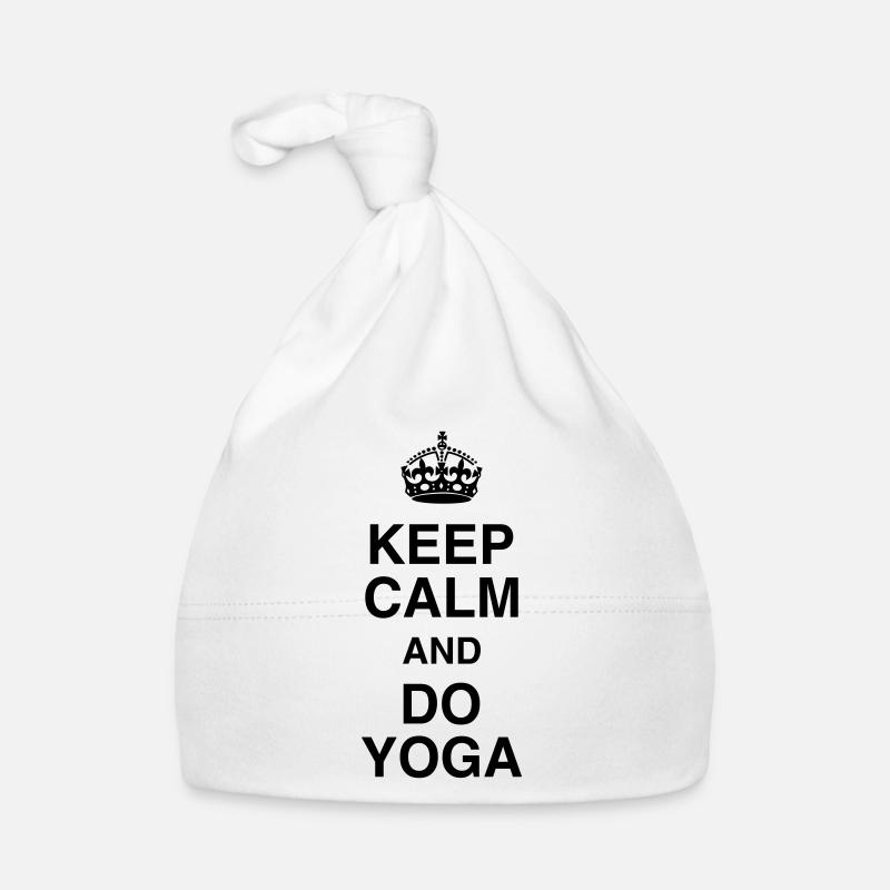 Keep Calm and Do Yoga - Bonnet bio Bébé - blanc