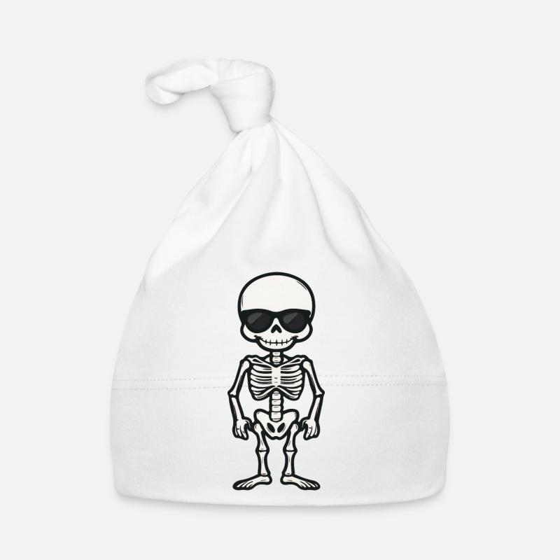 Skelett Comic Halloween Sonnenbrille Baby Bio-Mütze