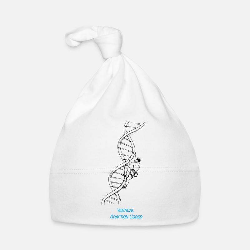 Climber DNA Strand Genetics Biology Drawing Organic Baby Cap