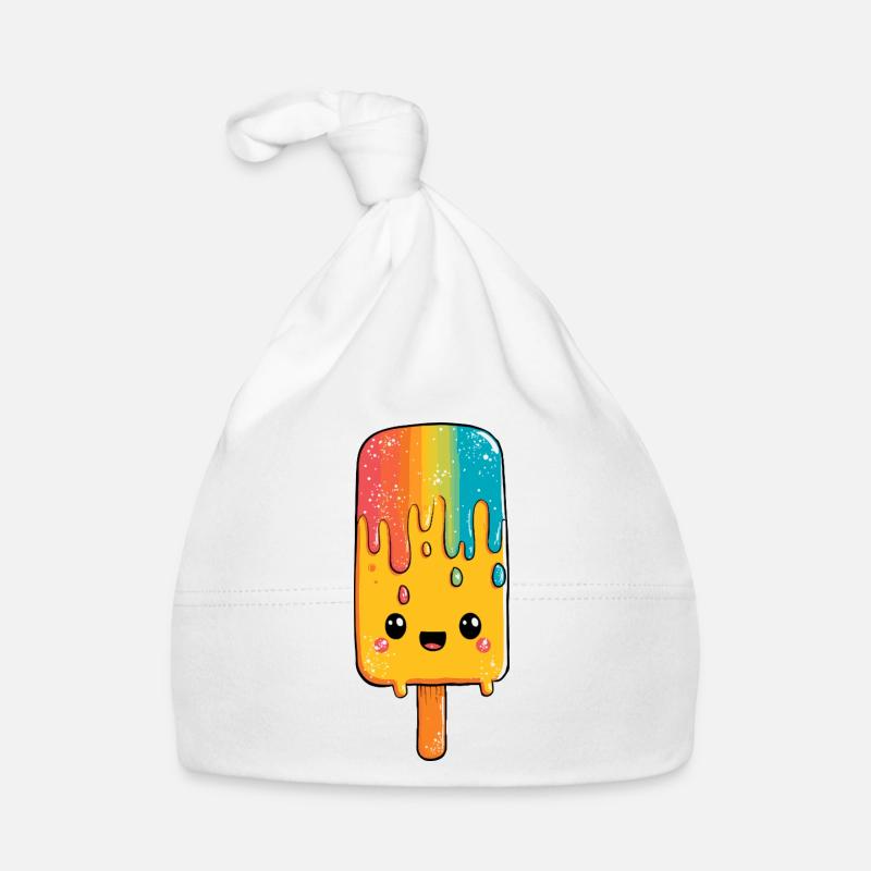 Regenbogen-Popsicle Glück Baby Bio-Mütze