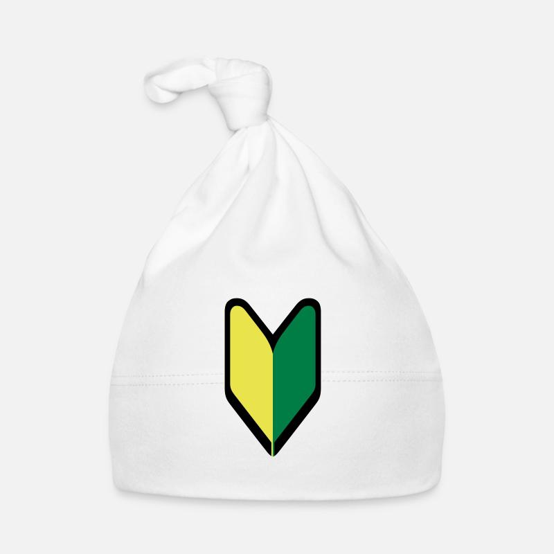 Wakaba Shoshinsha Mark - Bonnet bio Bébé - blanc