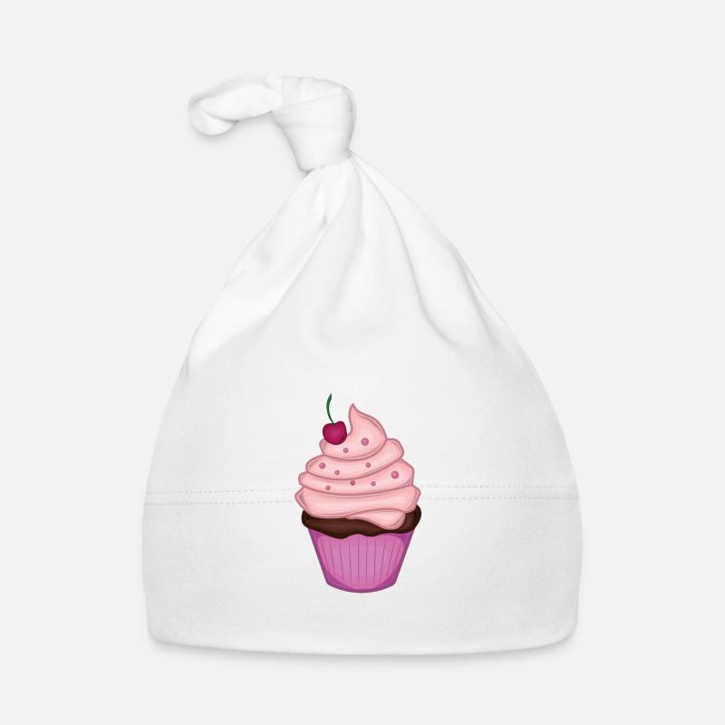 Cupcake - Baby Bio-Mütze - Weiß