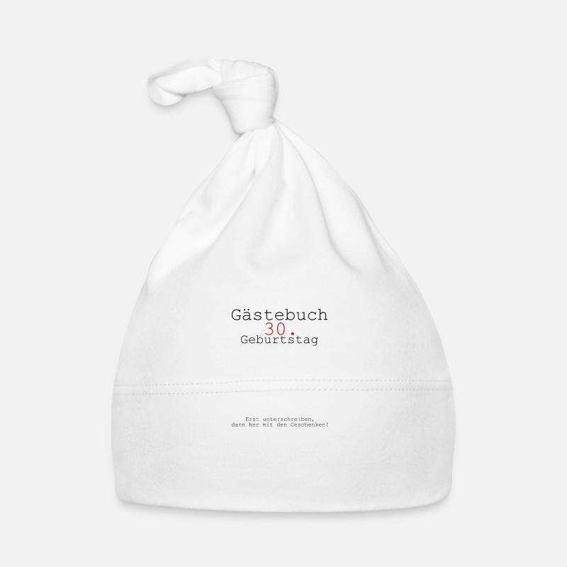 gästebuch 30. geburtstag geschenkidee - Baby Bio-Mütze - Weiß