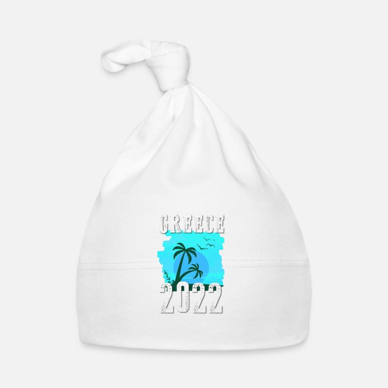 Greece 2022 Palm Trees Organic Baby Cap