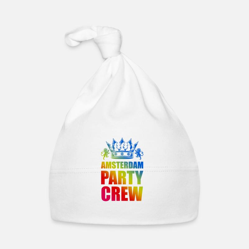 Amsterdam Party Crew Saying Organic Baby Cap