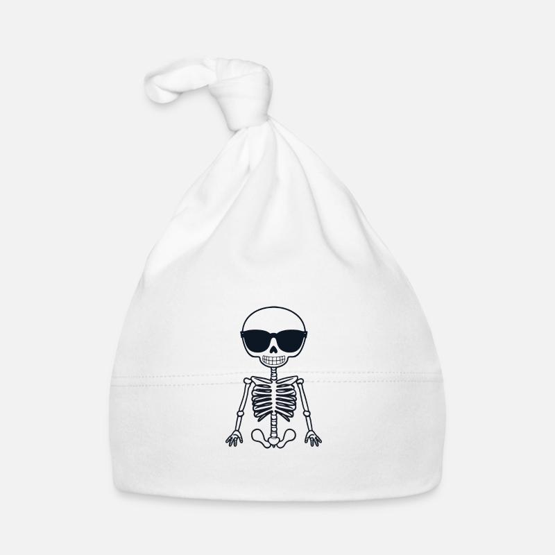 Squelette Halloween Cool Bonnet bio Bébé