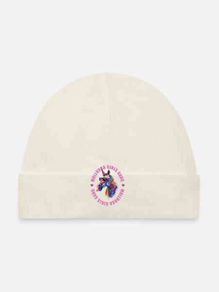 Majorque Girls Gang Team Licorne - Bonnet bio Bébé - blanc - Devant
